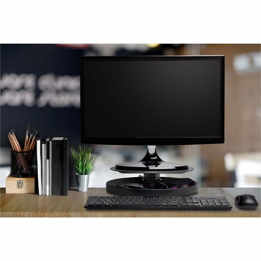 40 lb Load Capacity - Flat Panel Display Type Supported - 3.10" Height x 12.60" Width x 12.60" Depth - Desktop - Black - Ergonomic