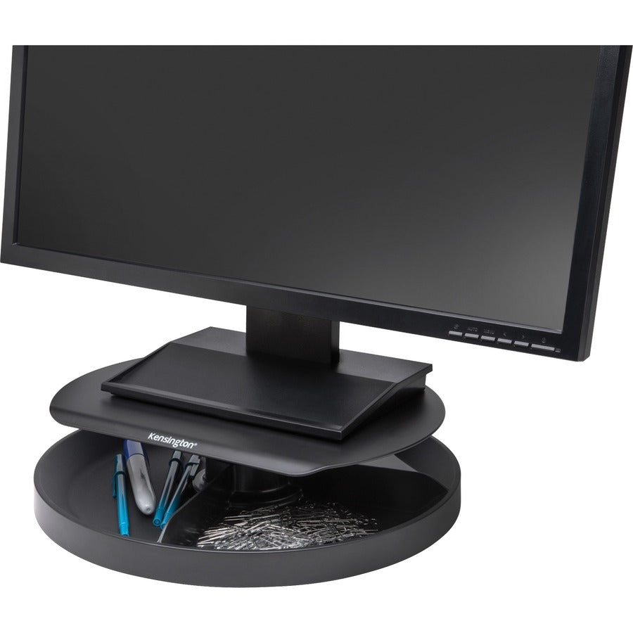 40 lb Load Capacity - Flat Panel Display Type Supported - 3.10" Height x 12.60" Width x 12.60" Depth - Desktop - Black - Ergonomic