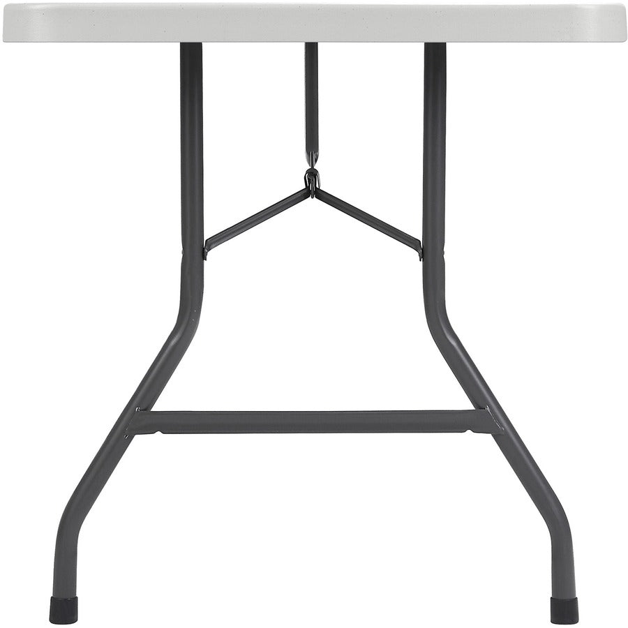 Lorell Extra-Capacity Ultra-Lite Folding Table - Light Gray Top - Dark Gray Base - 750 lb Capacity - 72" Table Top Width x 30" Table Top Depth - 29.25" Height - Gray - High-density Polyethylene (HDPE) Top Material - 1 Each
