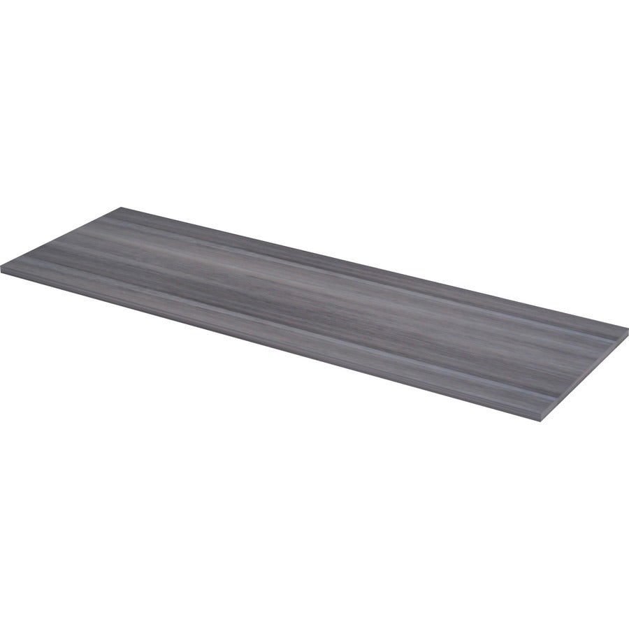 Lorell Relevance Series Tabletop - 71.6" Width x 24" Depth x 1" Thickness Table Top - Straight Edge - Finish: Charcoal, Laminate - 1 Each