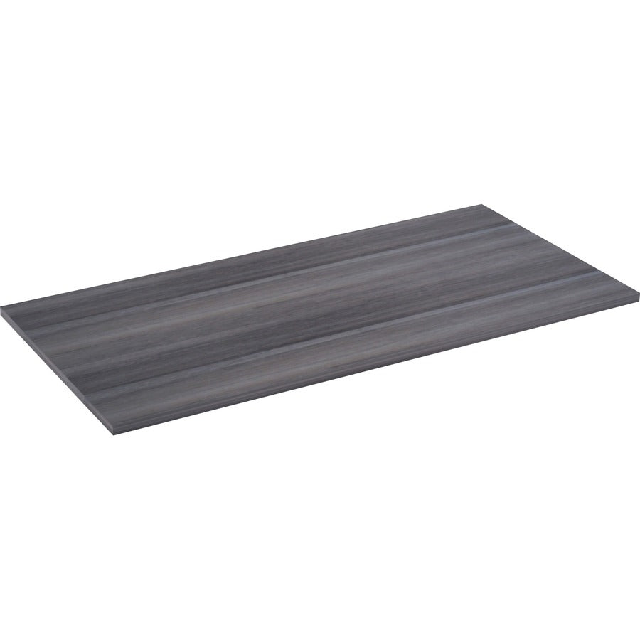 Lorell Relevance Series Tabletop - 59.9" Width x 29.5" Depth x 1" Thickness Table Top - Straight Edge - Finish: Charcoal, Laminate - 1 Each
