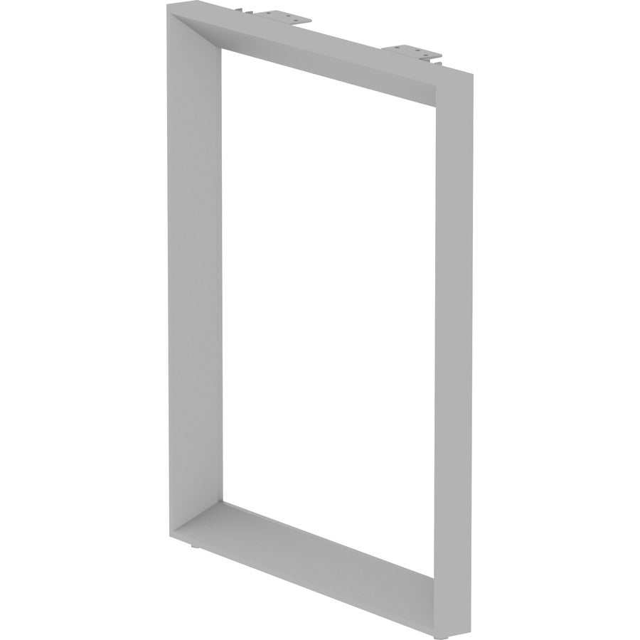 Lorell Relevance Series Desk-height Side Leg Frame - 23.3" Height x 28.5" Width - Finish: Silver - 1 Each