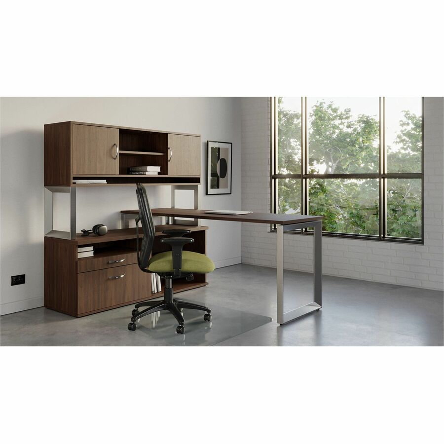 Lorell Relevance Series Desk-height Side Leg Frame - 23.3" Height x 28.5" Width - Finish: Silver - 1 Each
