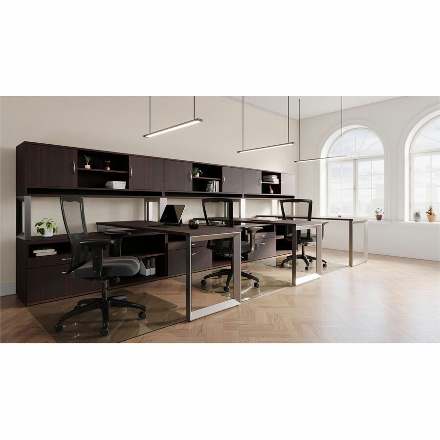 Lorell Relevance Series Desk-height Side Leg Frame - 23.3" Height x 28.5" Width - Finish: Silver - 1 Each