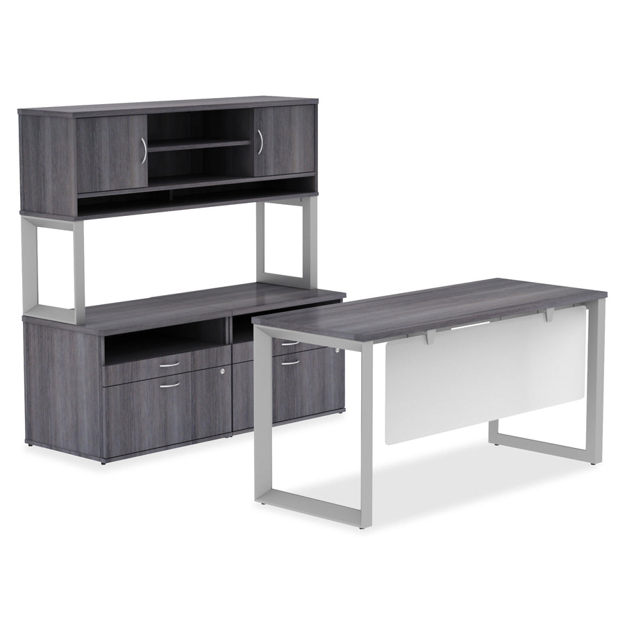 Lorell Relevance Series Desk-height Side Leg Frame - 29.1" Height x 28.5" Width - Finish: Silver - 1 Each