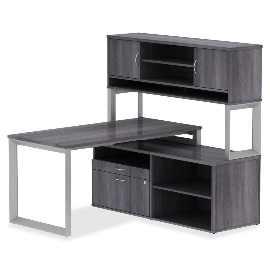 Lorell Relevance Series Desk-height Side Leg Frame - 29.1" Height x 28.5" Width - Finish: Silver - 1 Each