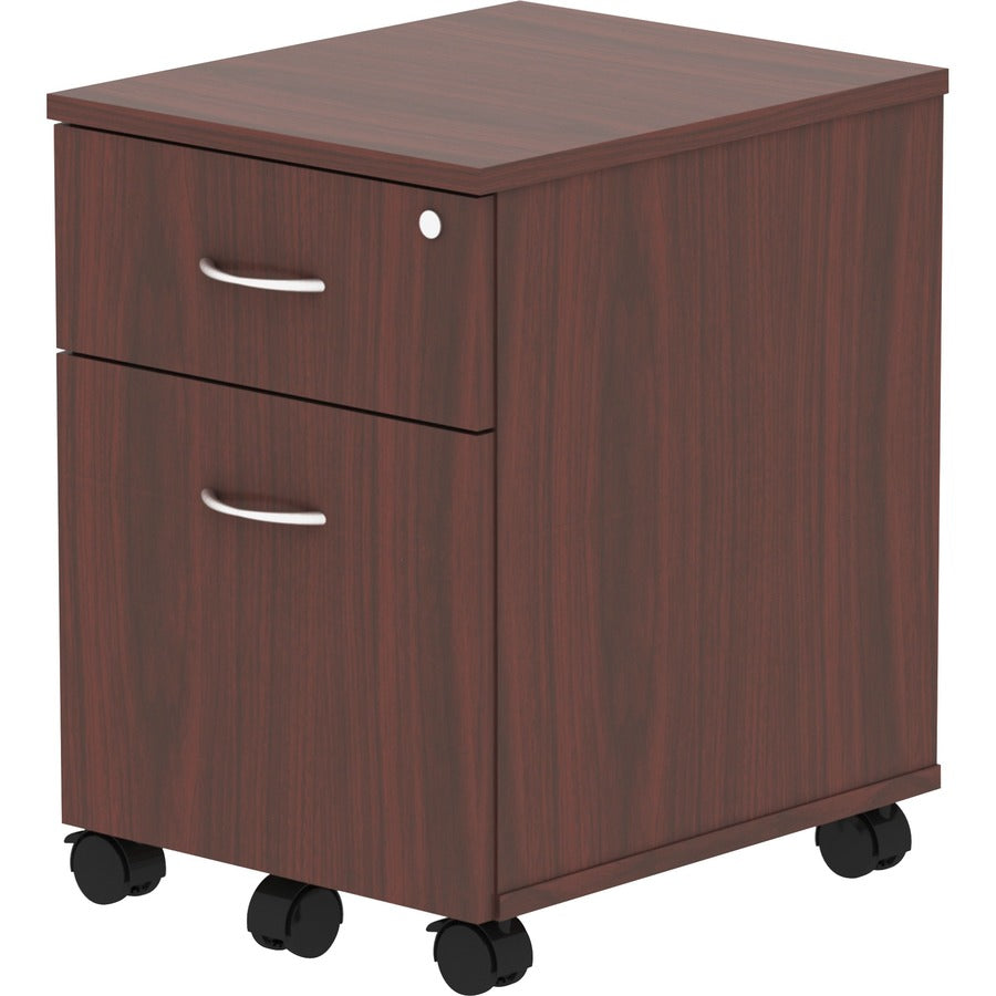 Lorell Relevance Series 2-Drawer File Cabinet - 22.9" Height x 15.7" Width x 19.9" Depth - Total Drawer(s): 2 - Finish: Mahogany Laminate - 1 Each