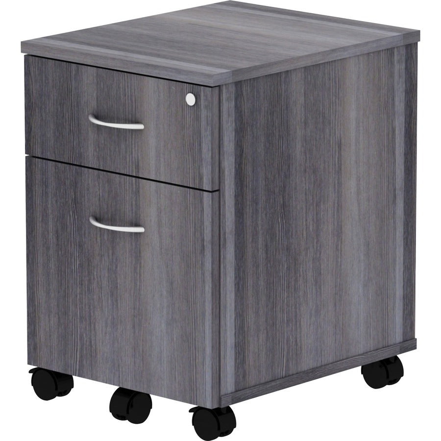 Lorell Relevance Series 2-Drawer File Cabinet - 22.9" Height x 15.7" Width x 19.9" Depth - Total Drawer(s): 2 - Finish: Weathered Charcoal, Laminate - 1 Each