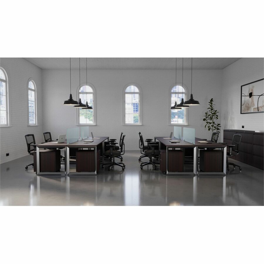 Lorell Relevance Series Modesty/Privacy Panel - 49.2" Width x 15.7" Height - Clear - 1 Each