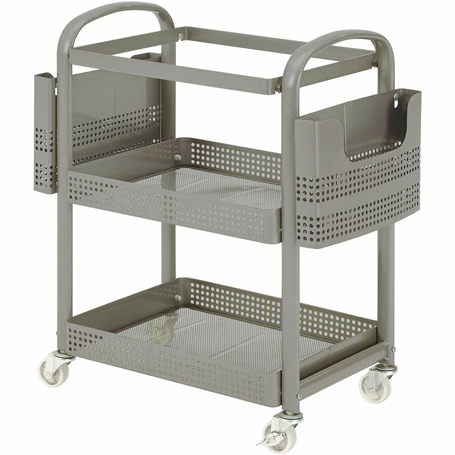 Lorell Mobile File Cart - 12.50" Length x 22.40" Width x 25.25" Height - Metal Frame - Champagne Gold - 1 Each