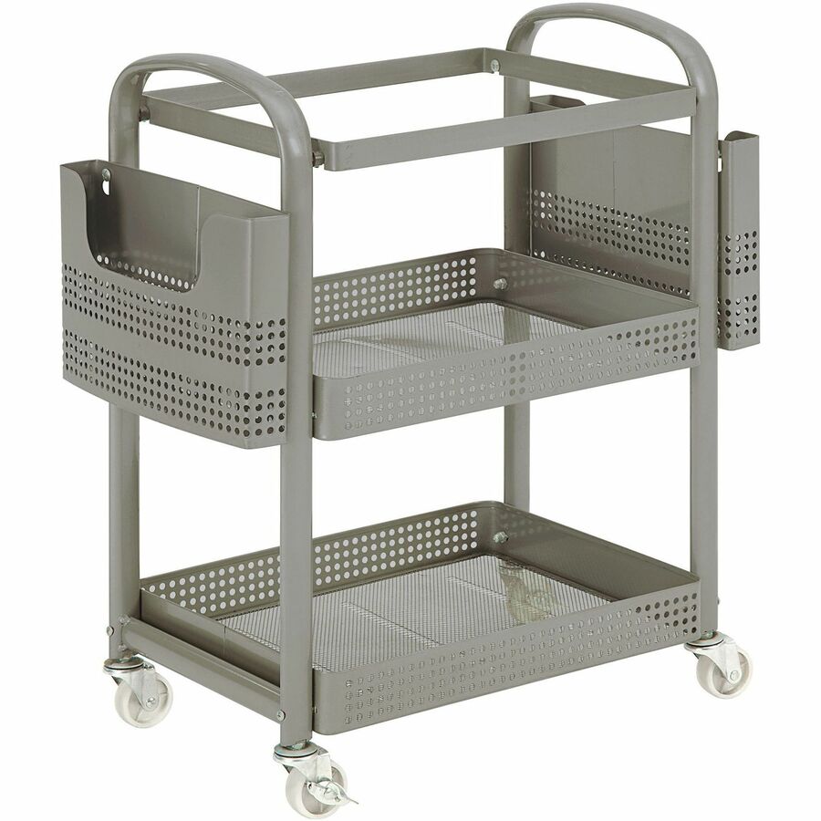 Lorell Mobile File Cart - 12.50" Length x 22.40" Width x 25.25" Height - Metal Frame - Champagne Gold - 1 Each