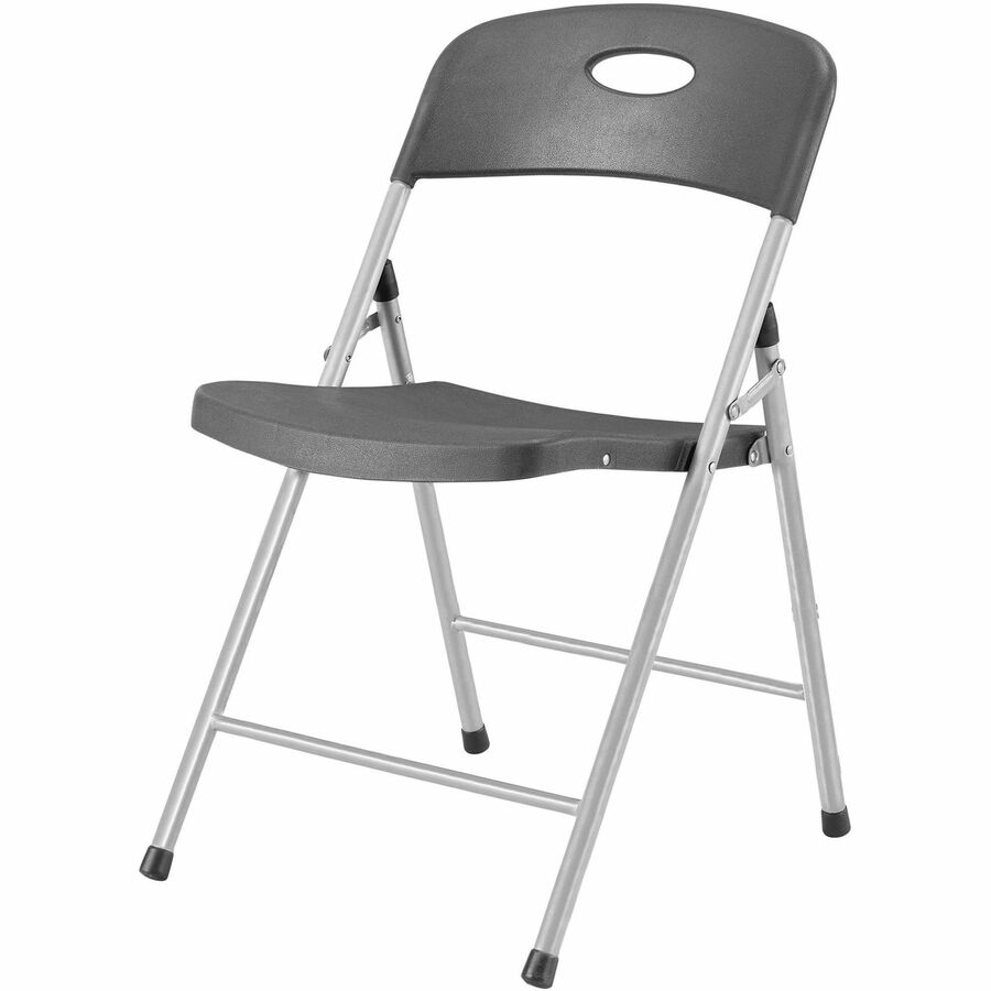 Lorell Heavy-duty Translucent Folding Chairs - Smoke Seat Color - Plastic Seat Material - Smoke Back Color - Plastic Back Material - 4 / Carton