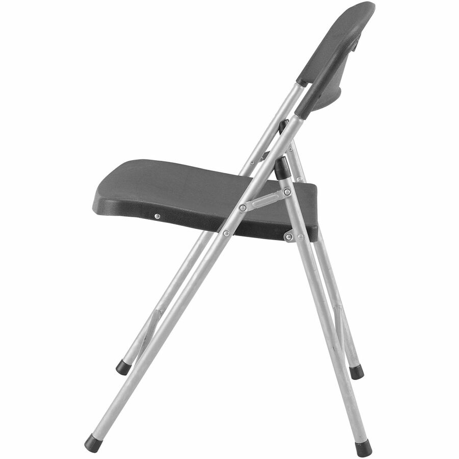 Lorell Heavy-duty Translucent Folding Chairs - Smoke Seat Color - Plastic Seat Material - Smoke Back Color - Plastic Back Material - 4 / Carton
