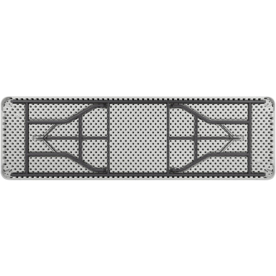 Lorell Ultra-Lite Banquet Table, 96" x 30" x 29", Light Gray Top, Dark Gray Steel Base, 600 lb Capacity, 2" Thick HDPE Top, 1 Each