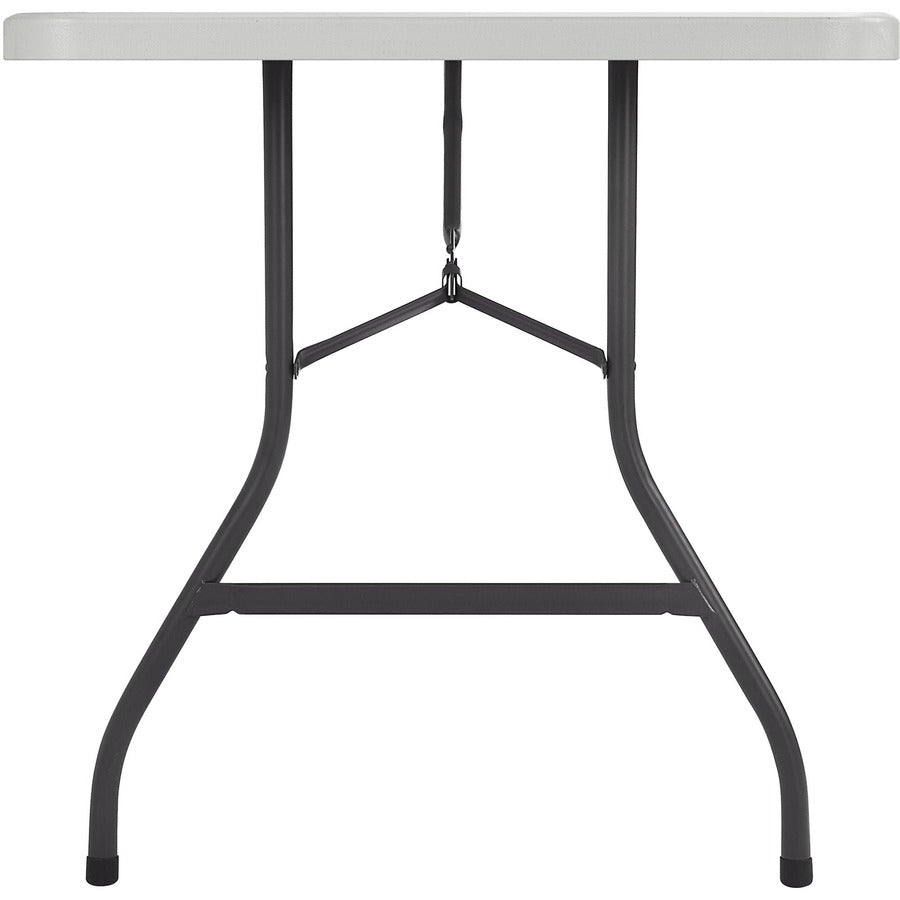Lorell Ultra-Lite Banquet Table, 96" x 30" x 29", Light Gray Top, Dark Gray Steel Base, 600 lb Capacity, 2" Thick HDPE Top, 1 Each