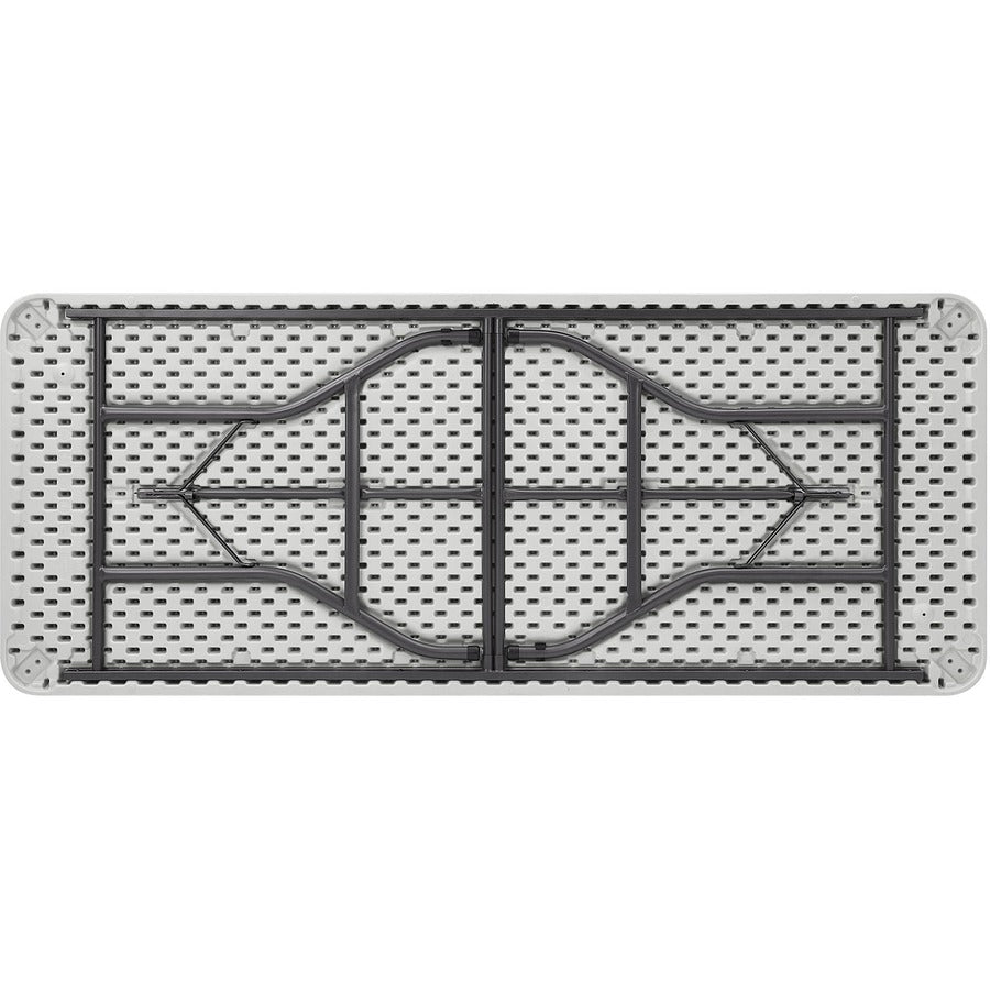 Lorell Ultra-Lite Banquet Table, 72" x 30" x 29", Light Gray Rectangle Top, Dark Gray Steel Base, 600 lb Capacity, 1 Each