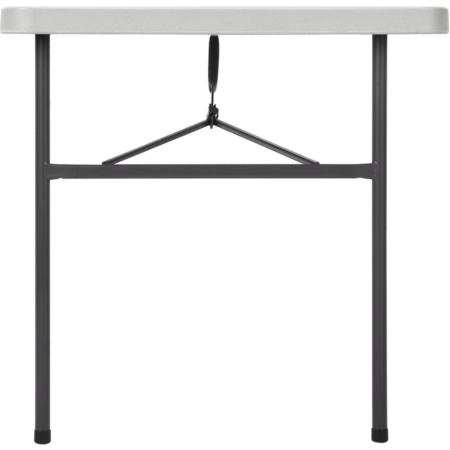 Lorell Ultra-Lite Banquet Table, 48" x 30" x 29", Light Gray Top, Dark Gray Steel Base, 450 lb Capacity, 1 Each
