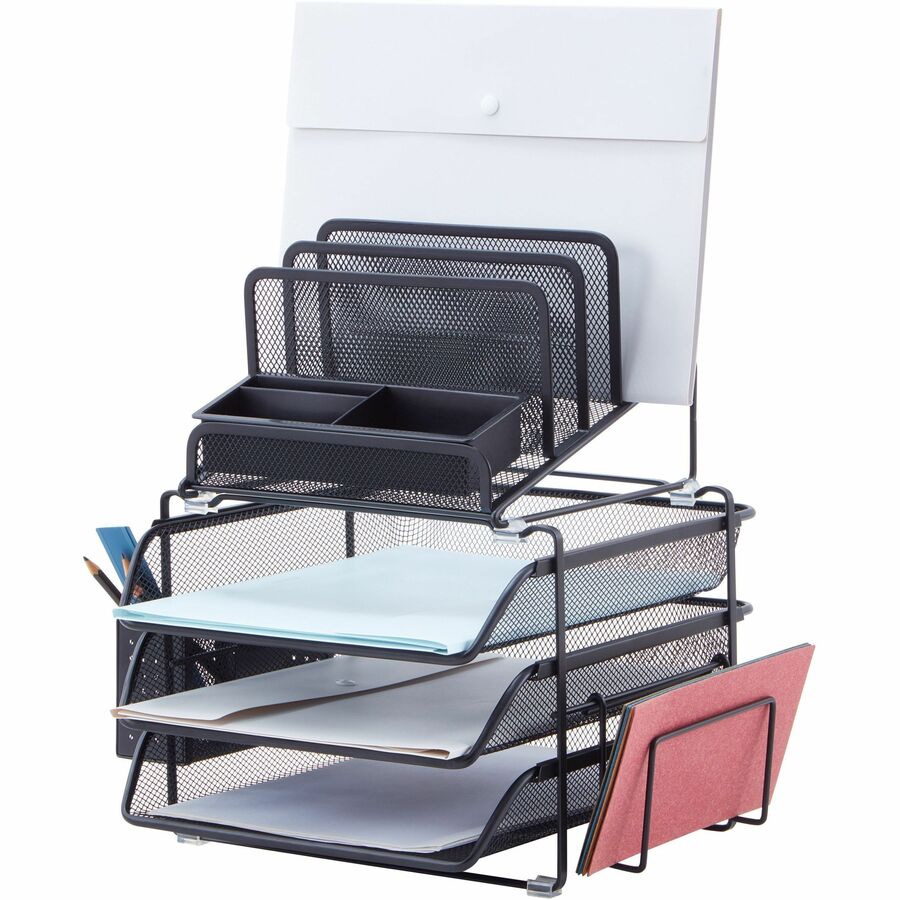 Lorell Divided 4-tier Desktop Organizer