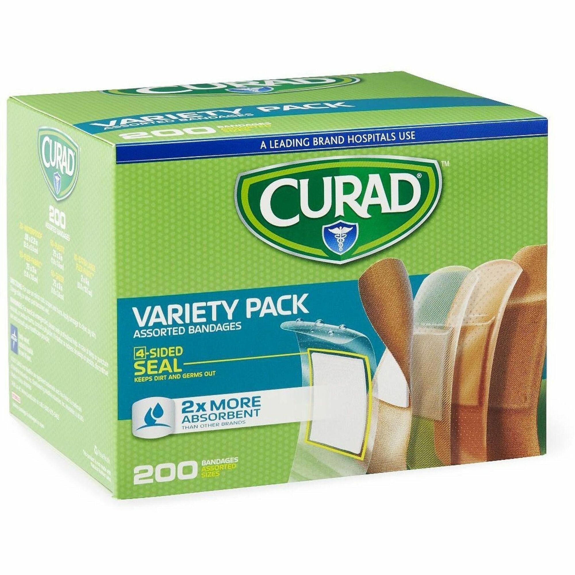 Assorted - Fabric, Plastic - 200 / Box
