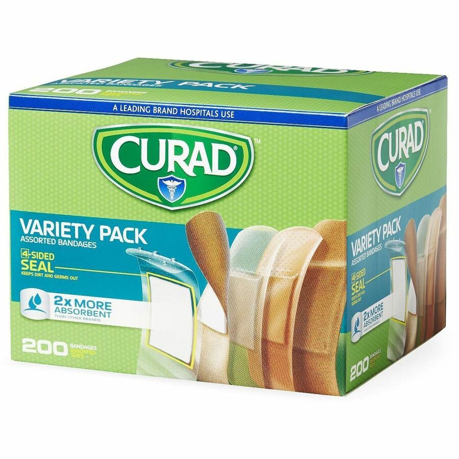 Assorted - Fabric, Plastic - 200 / Box