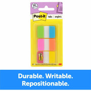36 Tab(s) - 1" Tab Height x 1.50" Tab Width - Self-adhesive - Green Poly, Orange, Red, Yellow, Pink, Blue Tab(s) - 36 / Pack