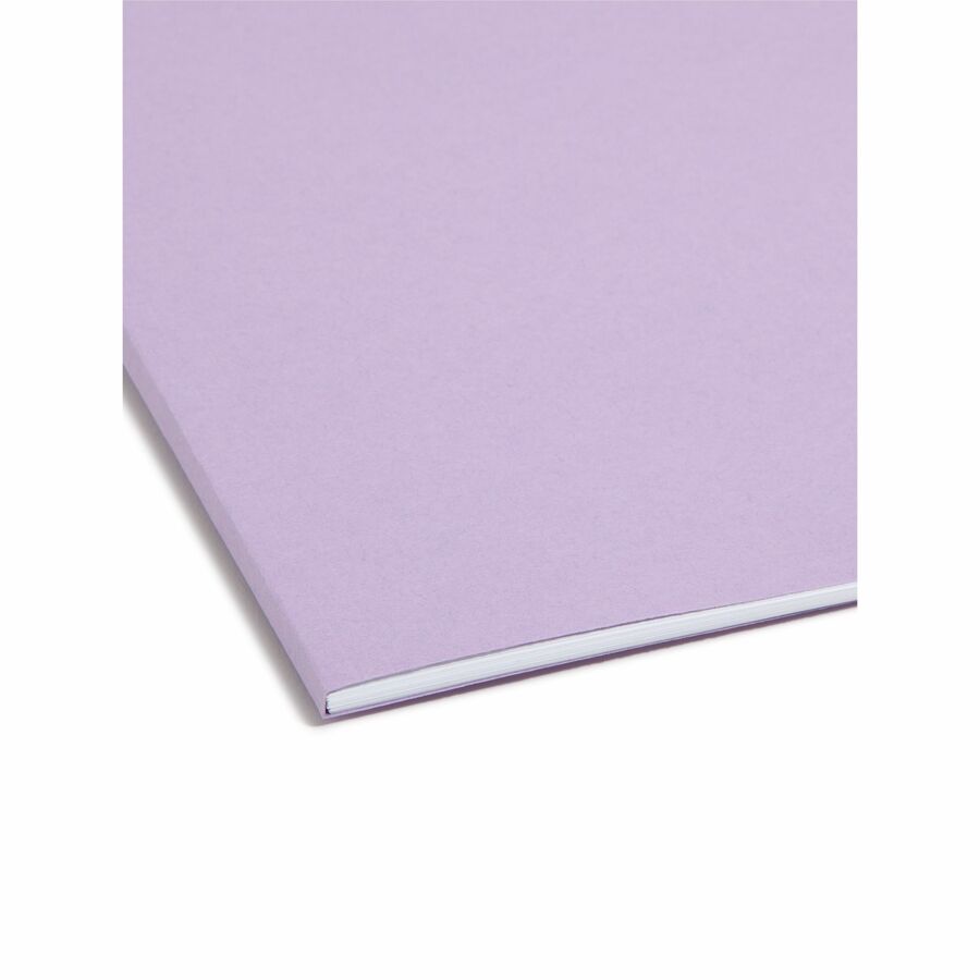 Smead 1/3 Tab Cut Legal Recycled Fastener Folder - 8 1/2" x 14" - 2 Fastener(s) - Top Tab Location - Assorted Tab Position - Lavender - 10% Recycled - 50 / Box