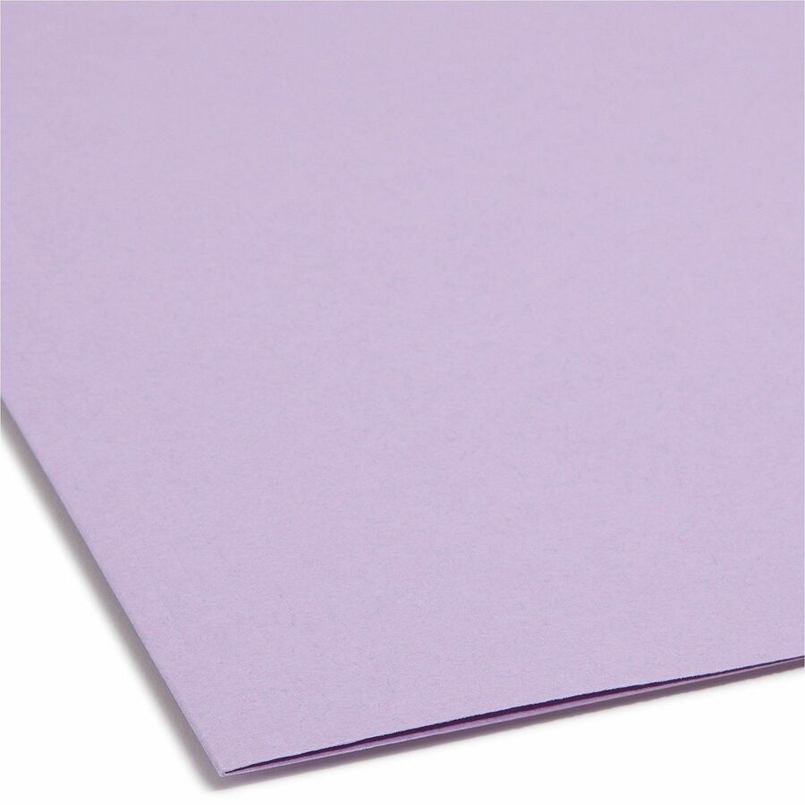 Smead 1/3 Tab Cut Legal Recycled Fastener Folder - 8 1/2" x 14" - 2 Fastener(s) - Top Tab Location - Assorted Tab Position - Lavender - 10% Recycled - 50 / Box