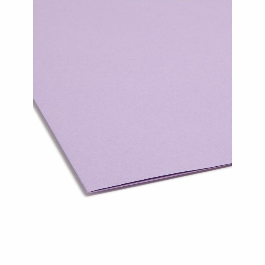 Smead 1/3 Tab Cut Legal Recycled Fastener Folder - 8 1/2" x 14" - 2 Fastener(s) - Top Tab Location - Assorted Tab Position - Lavender - 10% Recycled - 50 / Box