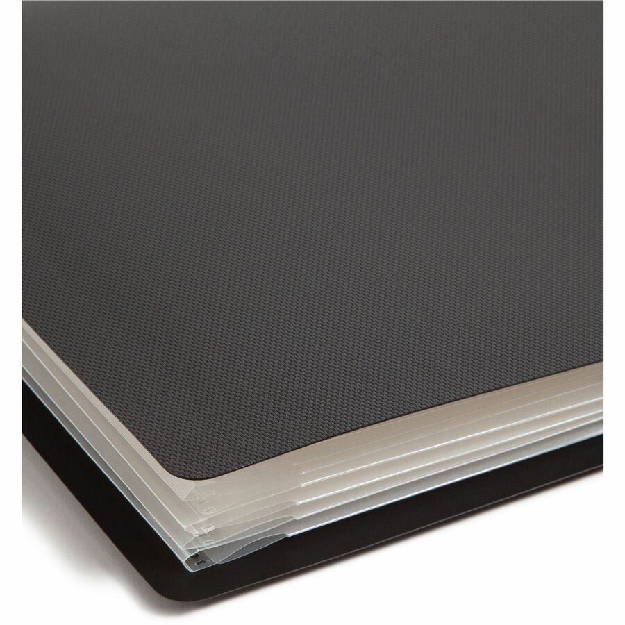 Smead Organized Up Letter Organizer Folder - 8 1/2" x 11" - 50 Sheets Capacity - 8 Pocket(s) - Black - 1 Each