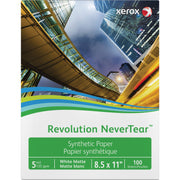 94 Brightness - Letter - 8 1/2" x 11" - 135 g/m² Grammage - Matte - Weather Resistant, Chemical Resistant - White - 5 / Carton