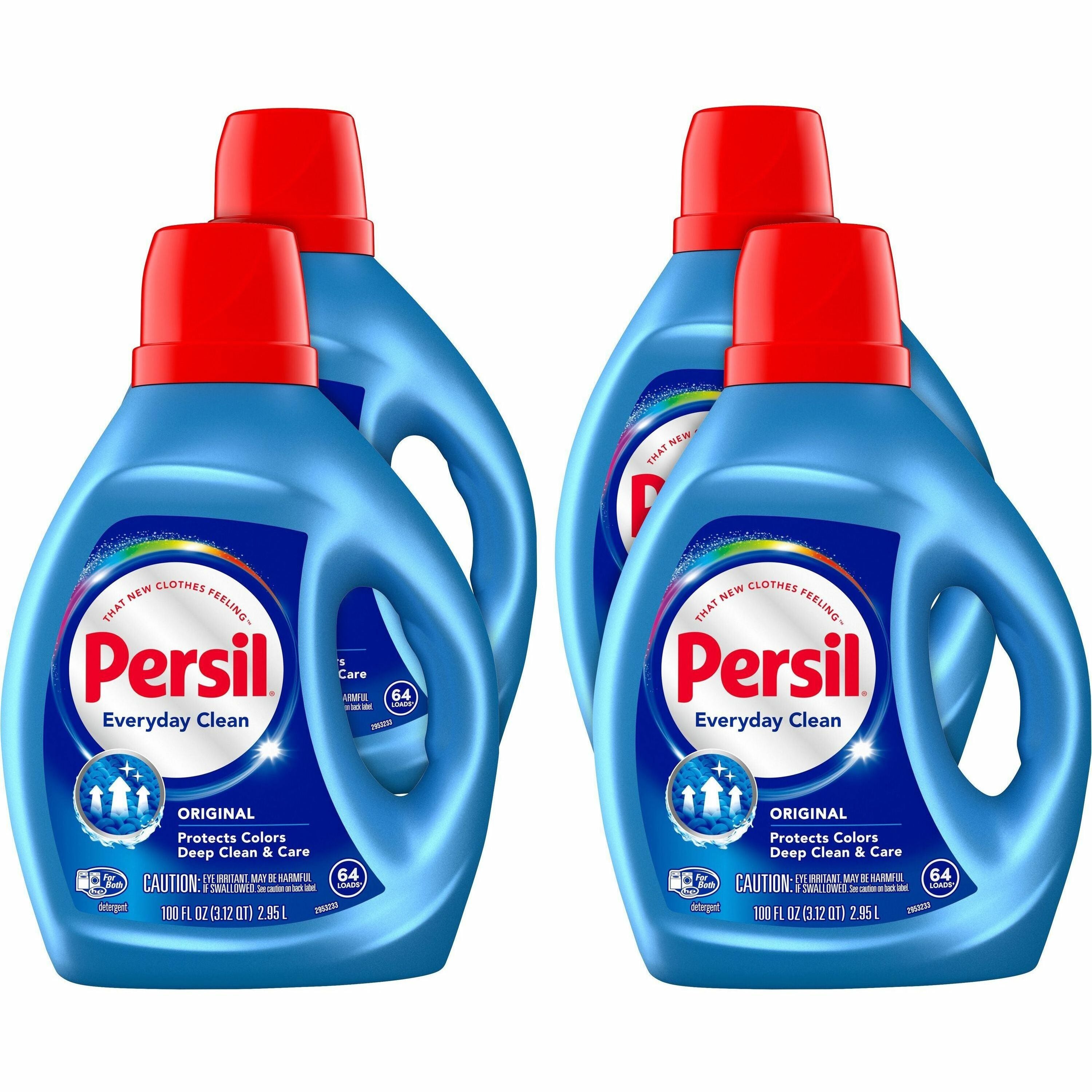Persil ProClean Power-Liquid Detergent - For Laundry - Liquid - 100 fl oz (3.1 quart) - Original Scent - Blue Bottle - 4 / Carton