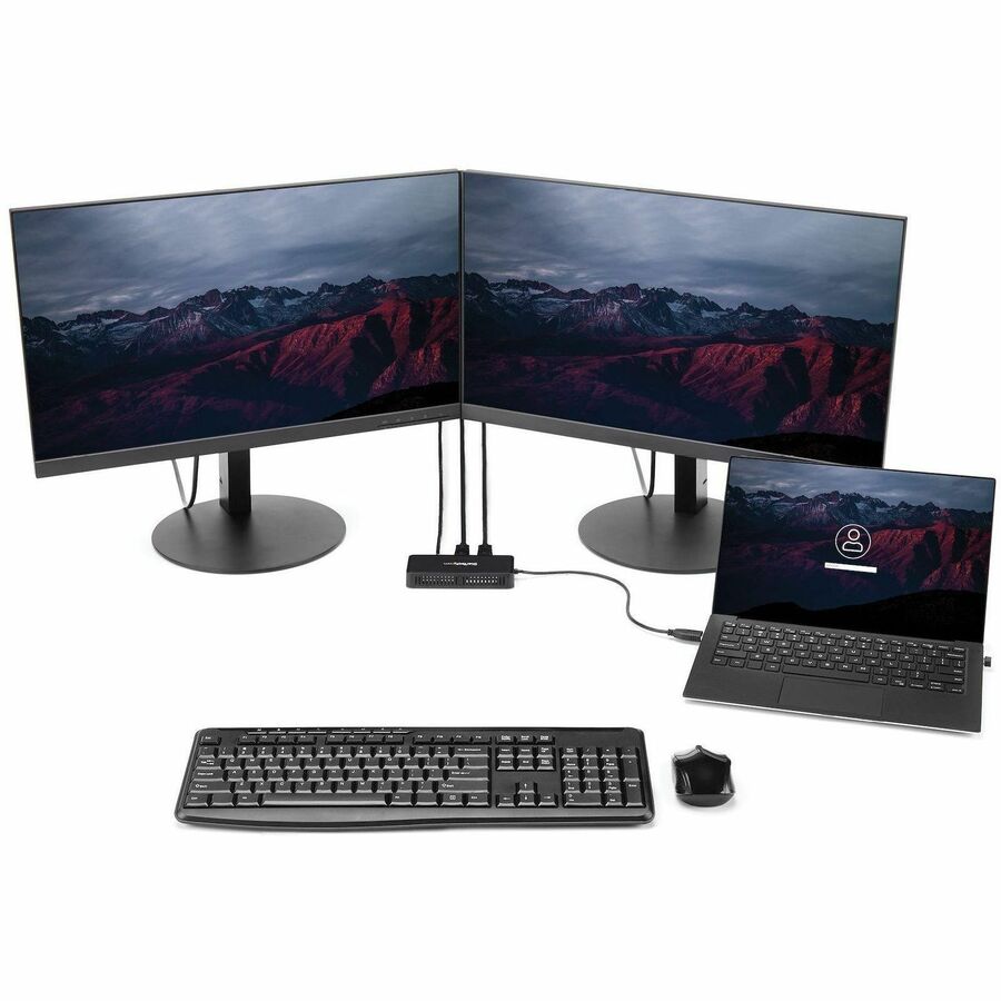 StarTech.com USB to Dual DisplayPort Mini Docking Station - Dual 4K 60Hz - GbE - USB 3.0