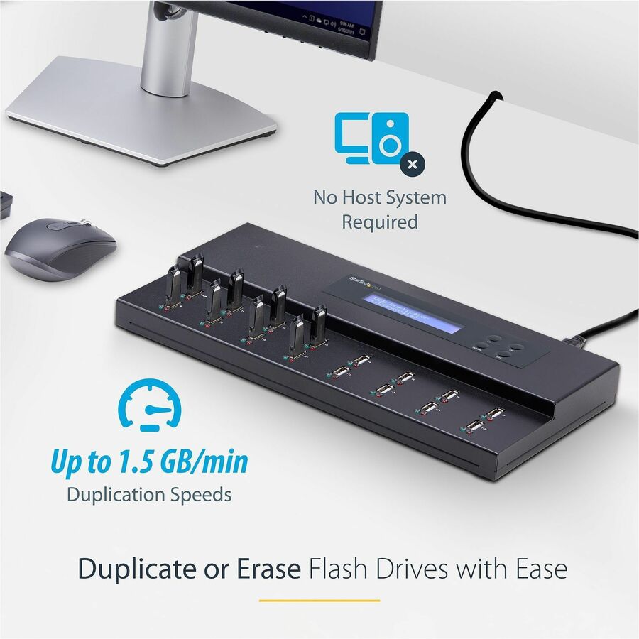 StarTech.com 1:15 Standalone USB Duplicator and Eraser - for USB Flash Drives