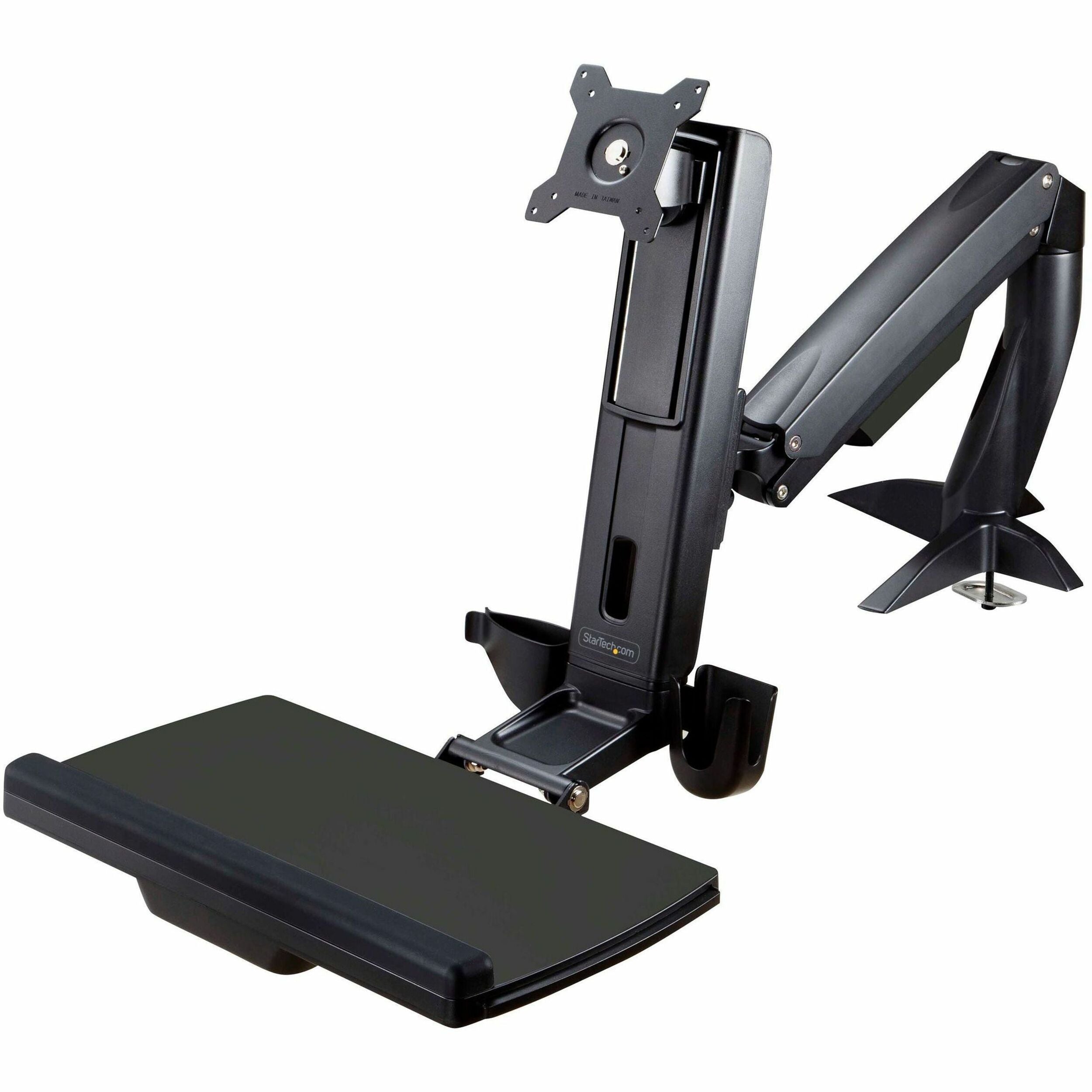 StarTech.com Mounting Arm for Monitor, Keyboard - Black - TAA Compliant
