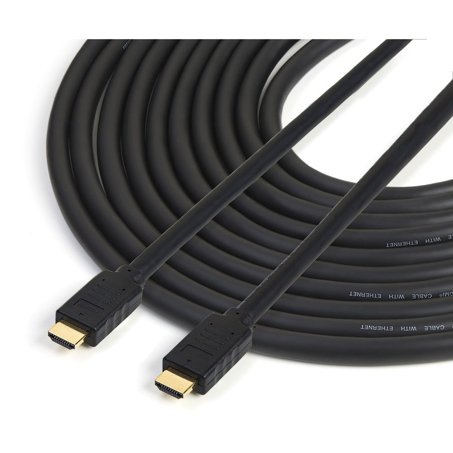 StarTech.com HDMI Audio/Video Cable with Ethernet, 49.21 ft, HDMI 2.0 Male/Male, 18 Gbit/s, 4K@60Hz, Gold Plated, Shielded, CL2, 24 AWG, Black, 1 Each