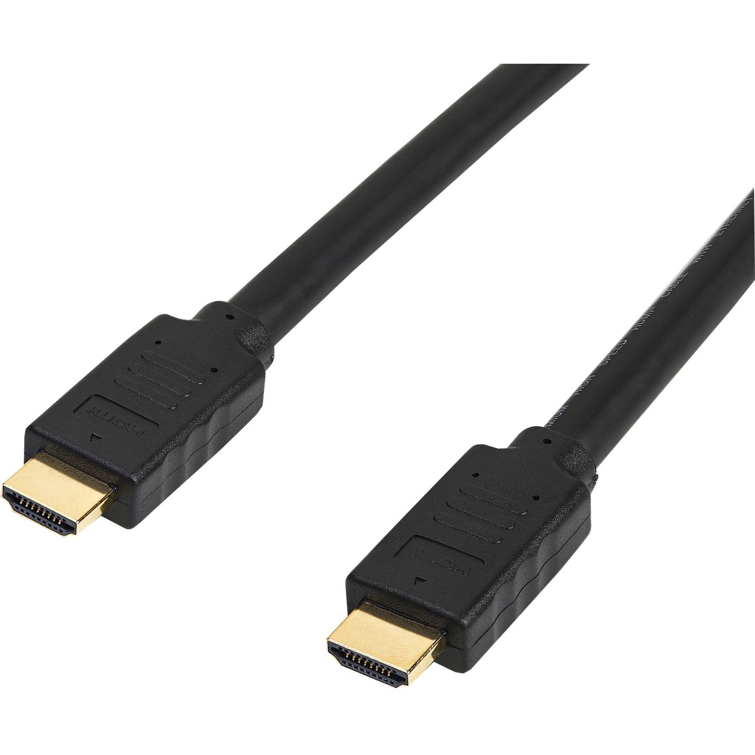StarTech.com HDMI Audio/Video Cable with Ethernet, 49.21 ft, HDMI 2.0 Male/Male, 18 Gbit/s, 4K@60Hz, Gold Plated, Shielded, CL2, 24 AWG, Black, 1 Each