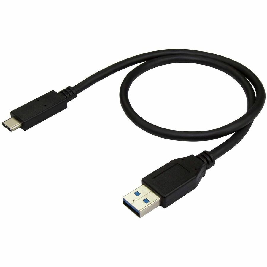 StarTech.com Sync/Charge USB Data Transfer Cable, USB 3.1 Type-A Male to USB-C Male, 1.64 ft, 10 Gbit/s, Nickel Plated, Black, 30 AWG, 1 Each