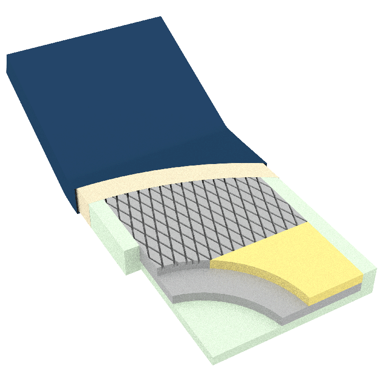 DynaRest Deluxe Tri-Layer Foam Mattress, 36" x 80", 1 Quantity per Case