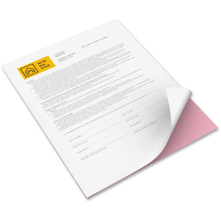 Xerox Revolution Premium Digital Carbonless Paper - Letter - 8 1/2" x 11" - Sustainable Forestry Initiative (SFI) - Capsule Control Coating - White, Pink - 2500 / Carton