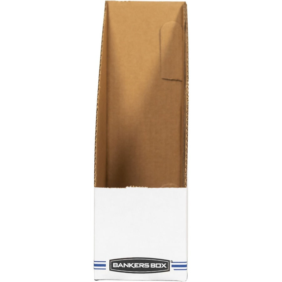 Bankers Box Stor/File&trade; Magazine Files - Letter - Blue, White - Fiberboard - 1 Each