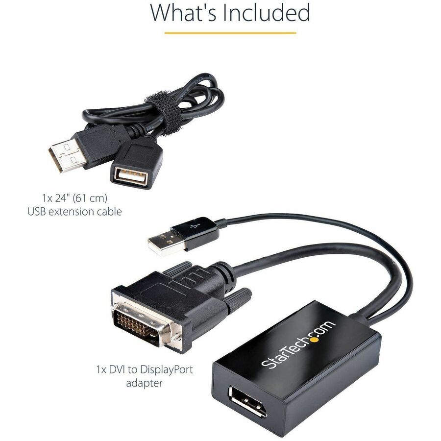 StarTech.com DVI to DisplayPort Adapter with USB Power - 1920 x 1200