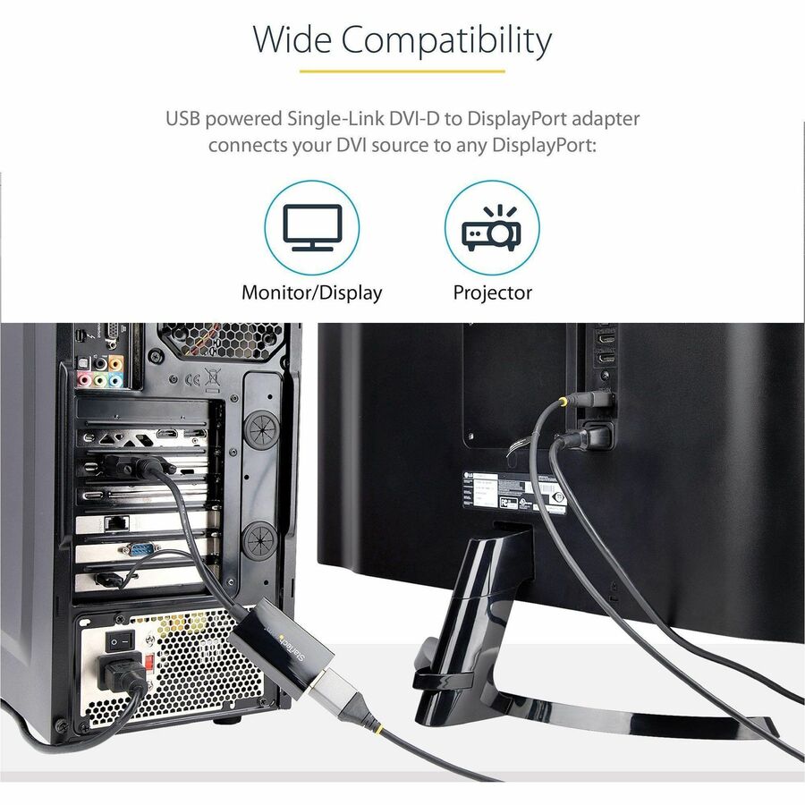 StarTech.com DVI to DisplayPort Adapter with USB Power - 1920 x 1200