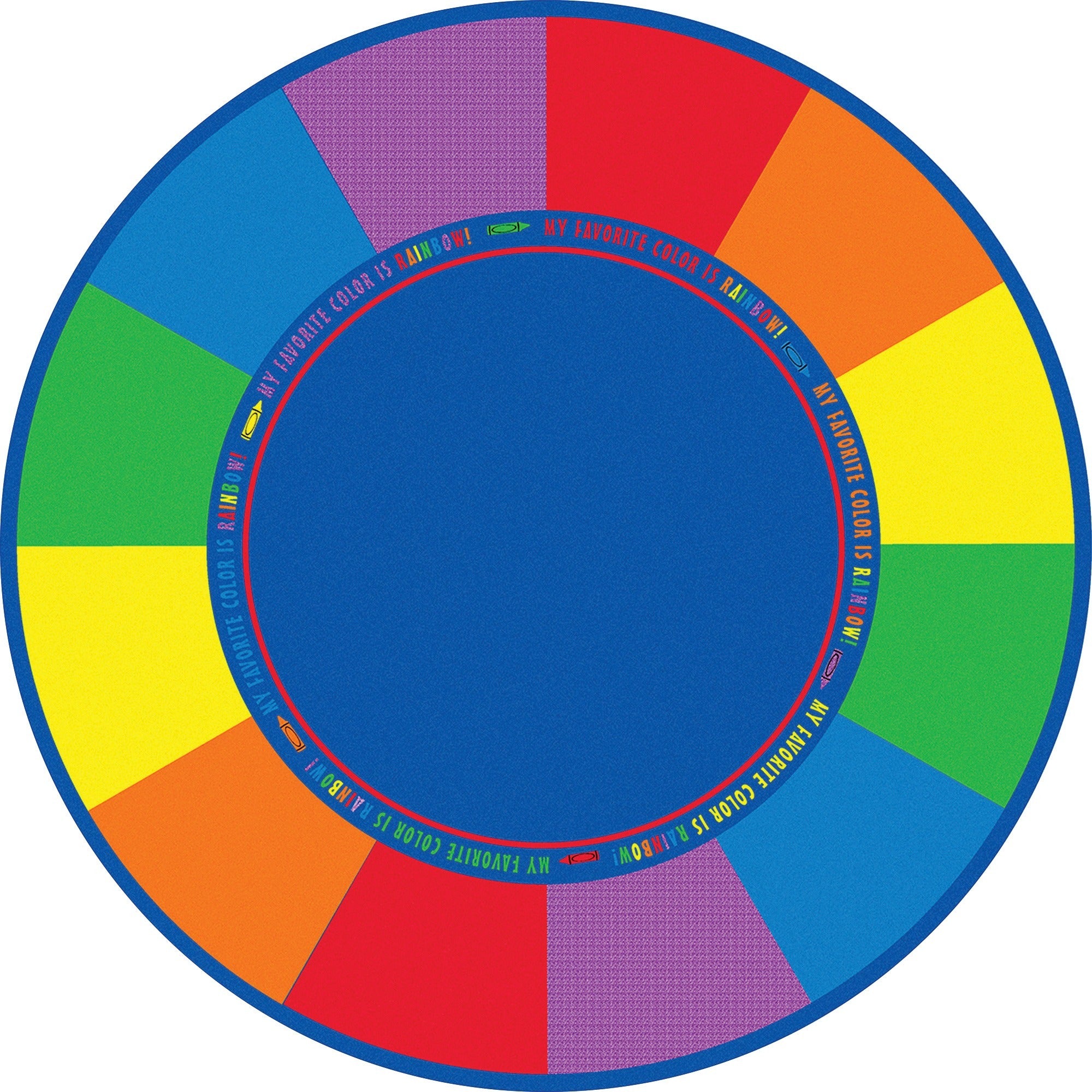 Flagship Carpets Favorite Color Round Seating Rug - 12 ft Diameter - Round - Multicolor