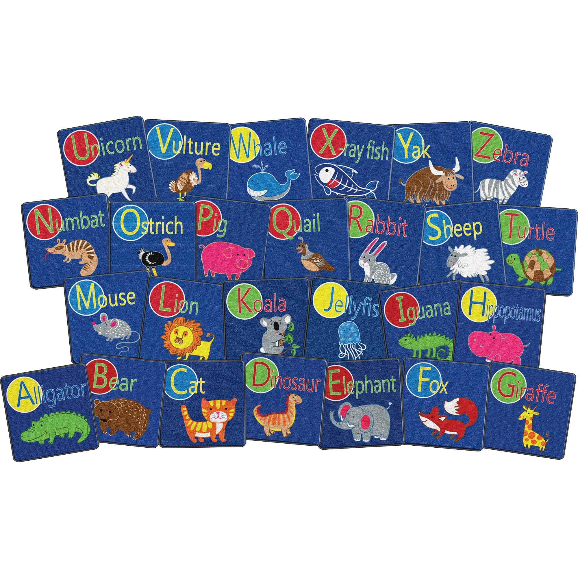 16" Length x 16" Width x 0.50" Thickness - Square - Multicolor