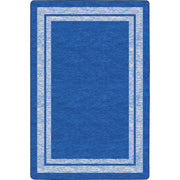 Flagship Carpets Double Light Tone Border Blue Rug - 12 ft Length x 90" Width x 0.50" Thickness - Rectangle - Blue