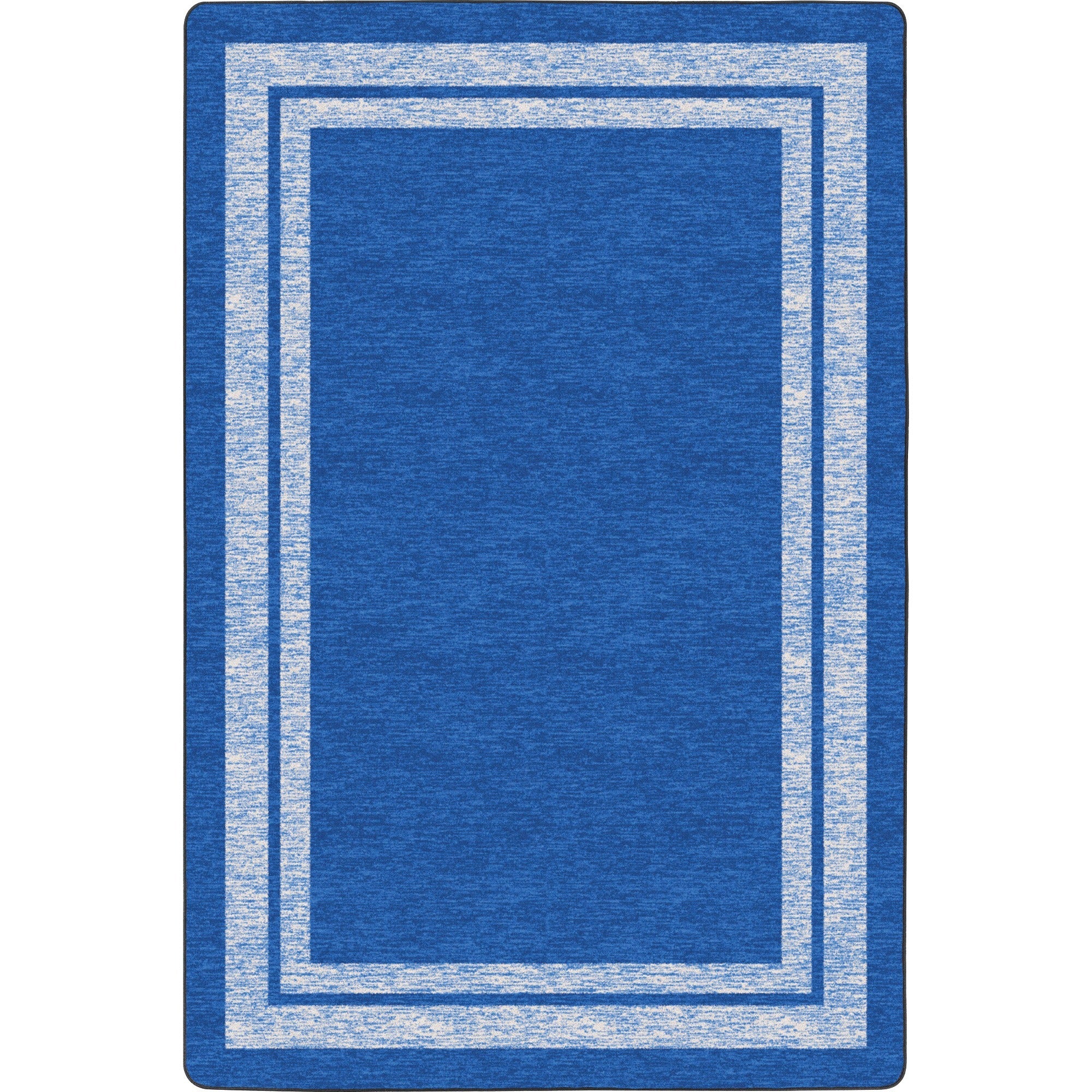 Flagship Carpets Double Light Tone Border Blue Rug - 12 ft Length x 90" Width x 0.50" Thickness - Rectangle - Blue
