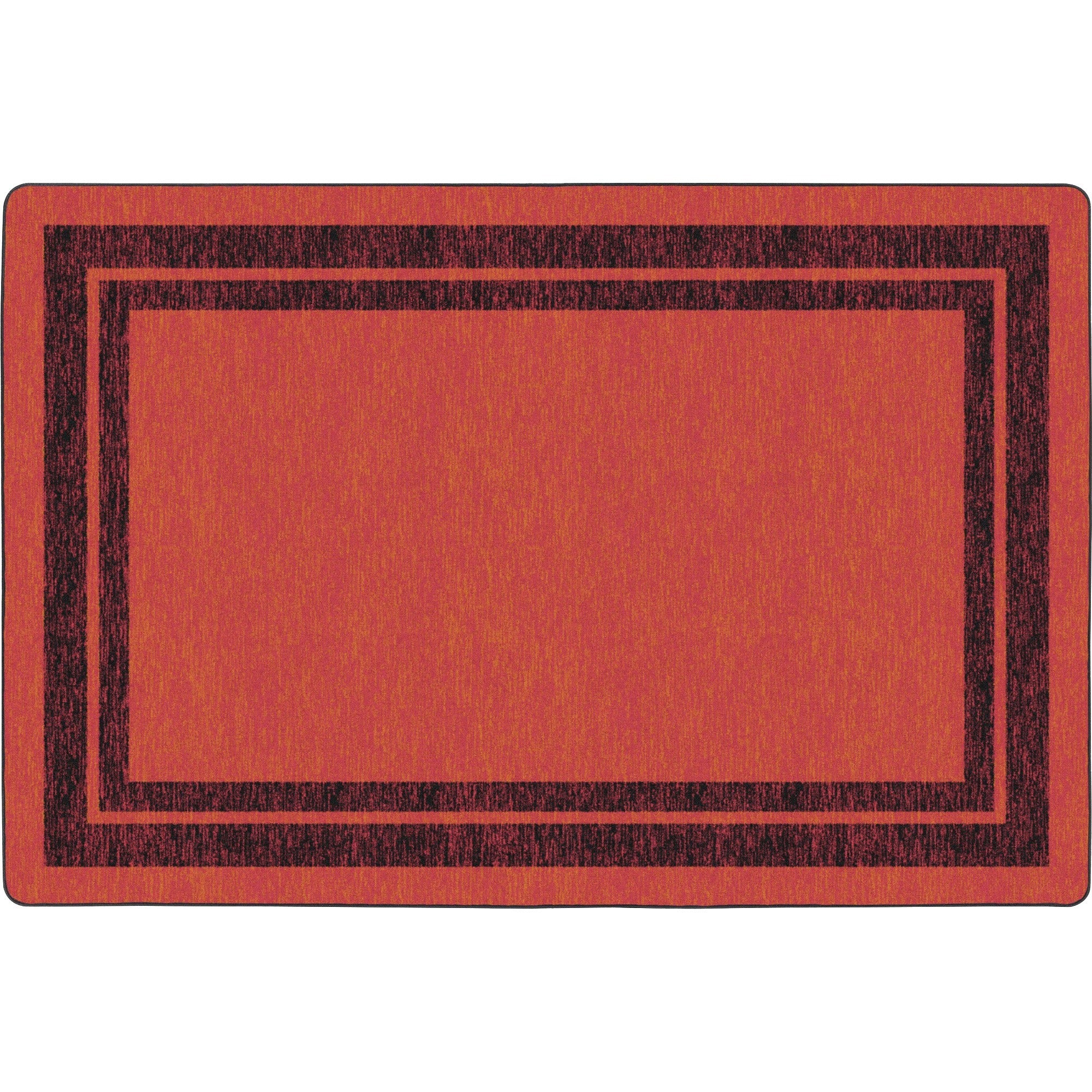 Flagship Carpets Double Dark Tone Border Red Rug - 100" Length x 72" Width x 0.50" Thickness - Rectangle - Red