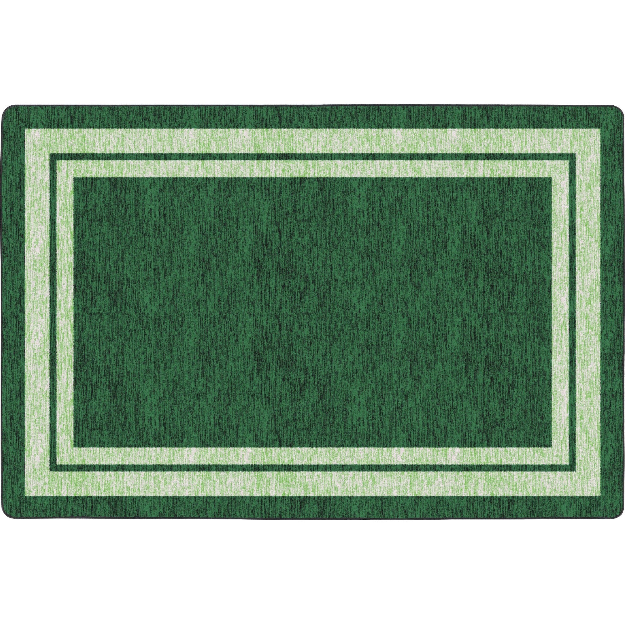 Flagship Carpets Double Light Tone Border Clover Rug - 12 ft Length x 90" Width x 0.50" Thickness - Rectangle - Green