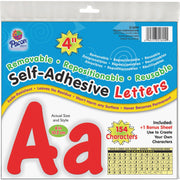 Self-Adhesive Letters, Red, Cheery Font, 4", 154 Characters