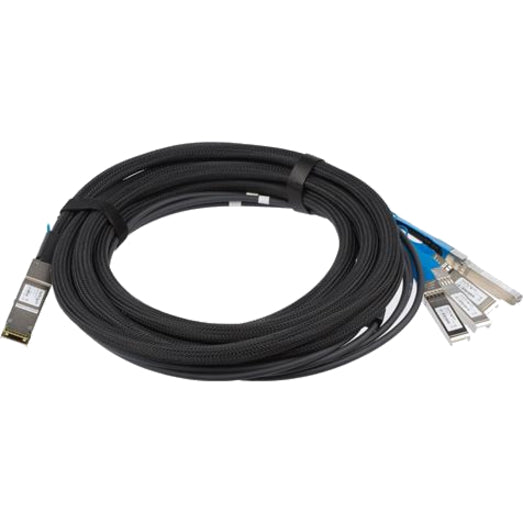 StarTech.com Twinaxial Network Cable - 16.40 ft Twinaxial Network Cable for Network Device, Server, Switch, Transceiver, Router - First End: 1 x QSFP+ Network - Male - Second End: 4 x SFP+ Network - Male - 40 Gbit/s - 30 AWG - Black - 1 Each
